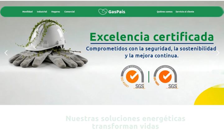 Screenshot of gaspais.com.co