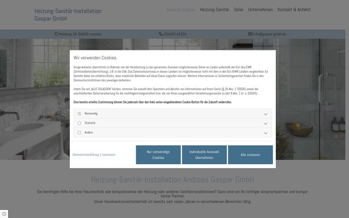 Screenshot of gaspar-gmbh.de