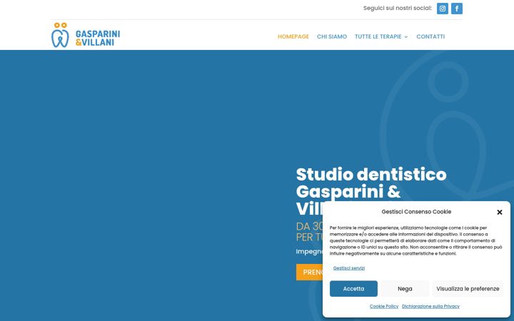 Screenshot of gasparinivillani.it