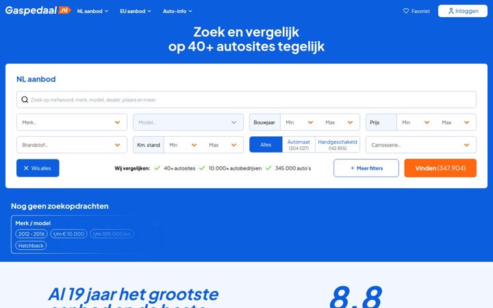 Screenshot of gaspedaal.nl