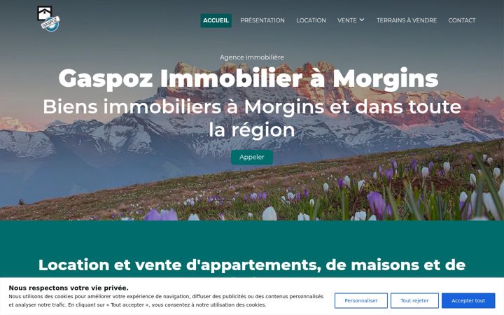 Screenshot of gaspozimmobilier.ch