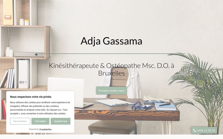Screenshot of gassama-kine-osteo.com