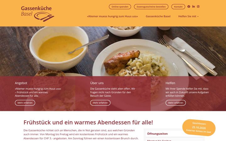 Screenshot of gassenkueche-basel.ch