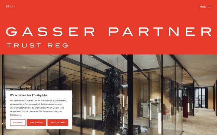 Screenshot of gasserpartner-trust.com