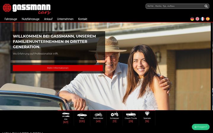 Screenshot of gassmann-cars.de