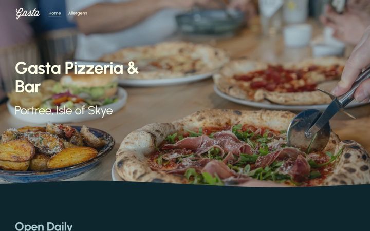 Screenshot of gasta.uk