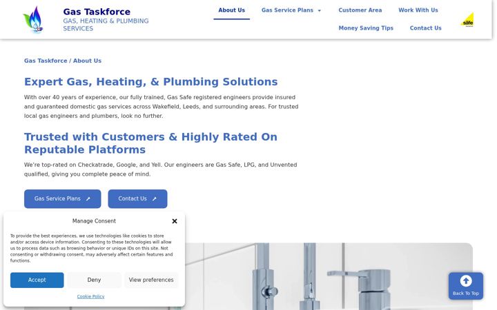 Screenshot of gastaskforce.co.uk