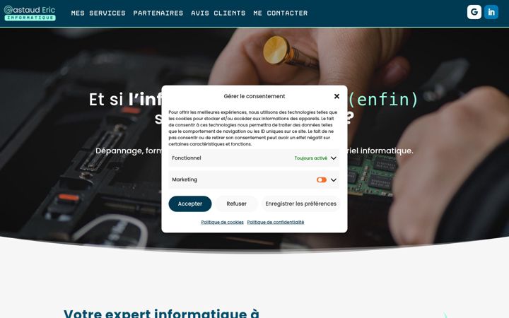 Screenshot of gastauderic-informatique.com