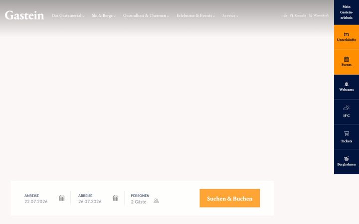 Screenshot of gastein.com