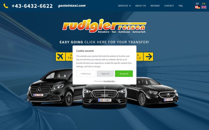 Screenshot of gasteintaxi.com