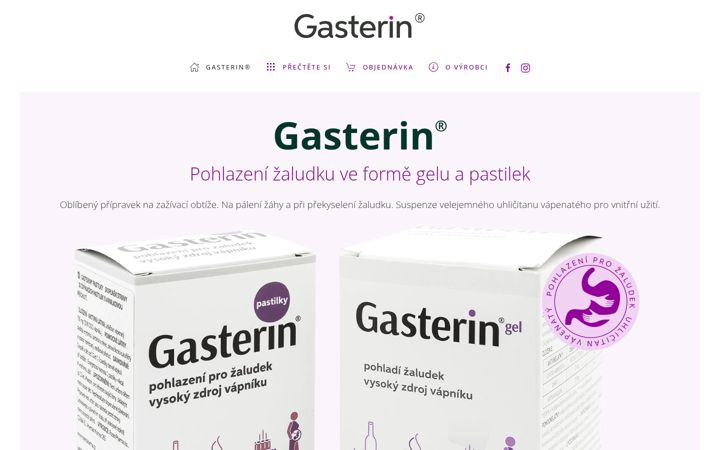 Screenshot of gasterin.cz