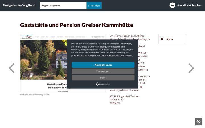 Screenshot of gastgeber-im-vogtland.de