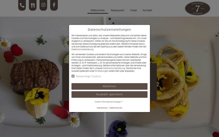 Screenshot of gasthaus-7-winde.de