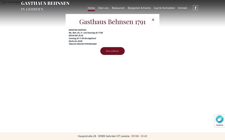 Screenshot of gasthaus-behnsen.de