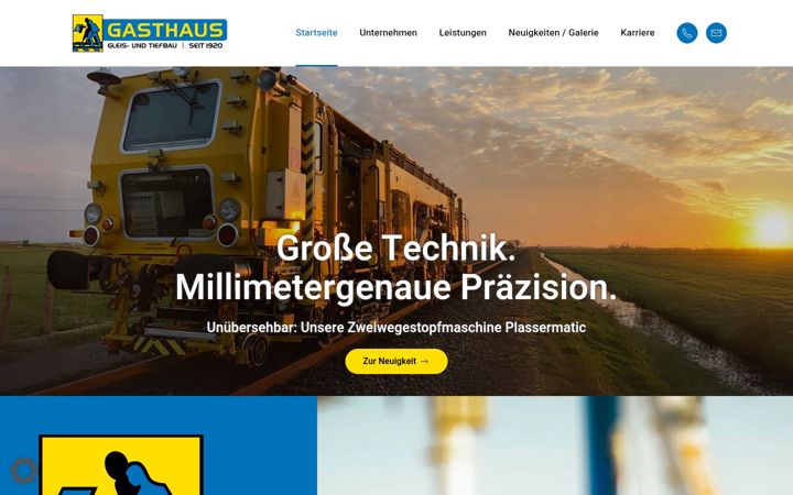Screenshot of gasthaus-gleisbau.de