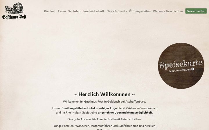 Screenshot of gasthaus-goldbach.de