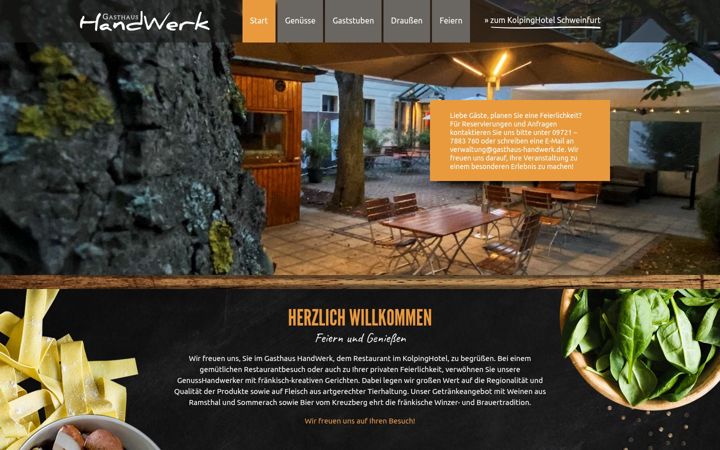 Screenshot of gasthaus-handwerk.de