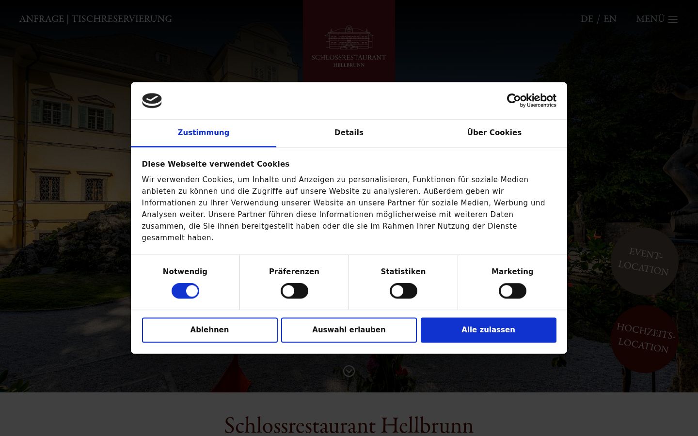 Képernyőkép a bármilyen interakció előtt megjelenő hozzájárulási bannerről