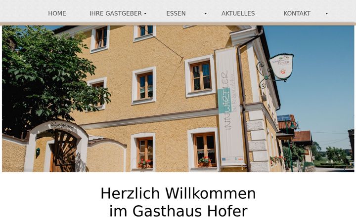Screenshot of gasthaus-hofer.com