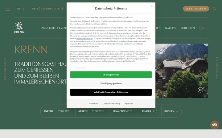Screenshot of gasthaus-krenn.at