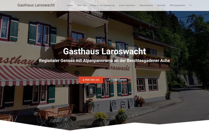 Screenshot of gasthaus-laroswacht.de