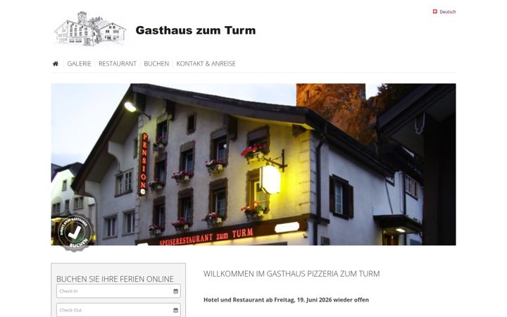 Screenshot of gasthaus-pizzeria-zum-turm.ch