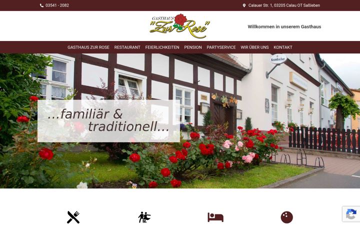 Screenshot of gasthaus-rose.info