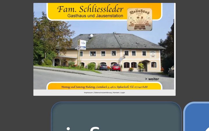 Screenshot of gasthaus-schliessleder.at