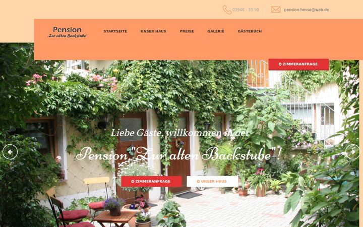 Screenshot of gasthaus-und-pension-hesse-quedlinburg.de