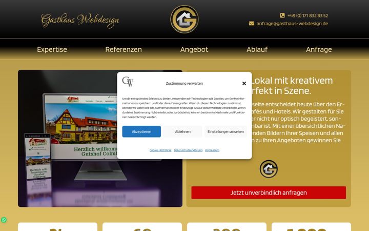 Screenshot of gasthaus-webdesign.de