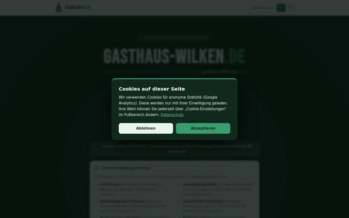 Screenshot of gasthaus-wilken.de