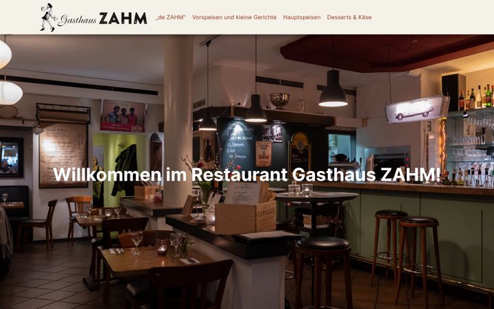 Screenshot of gasthaus-zahm.de