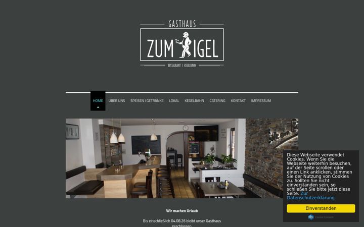 Screenshot of gasthaus-zum-igel.de