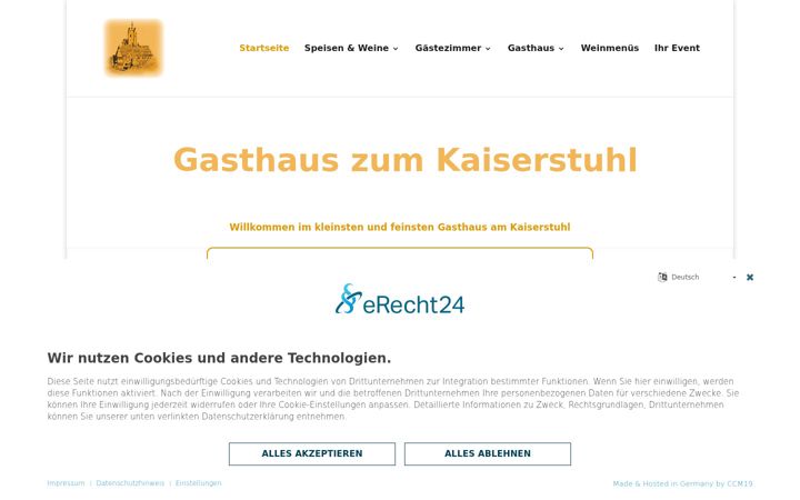 Screenshot of gasthaus-zum-kaiserstuhl.de