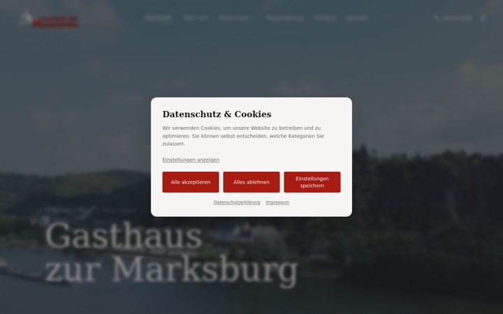 Screenshot of gasthaus-zur-marksburg.de