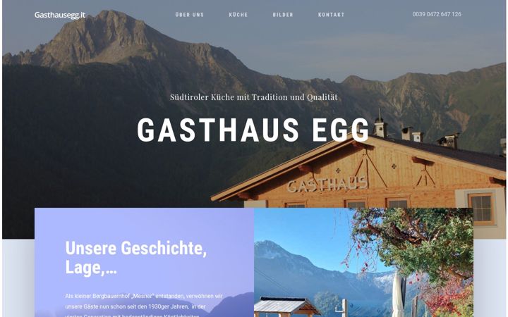 Screenshot of gasthausegg.it