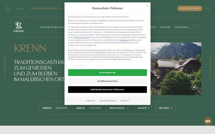 Screenshot of gasthauskrenn-puergg.at