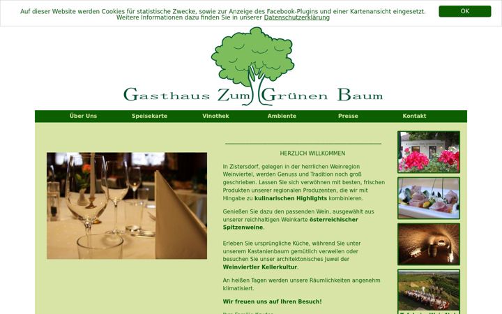 Screenshot of gasthauszumgruenenbaum.at