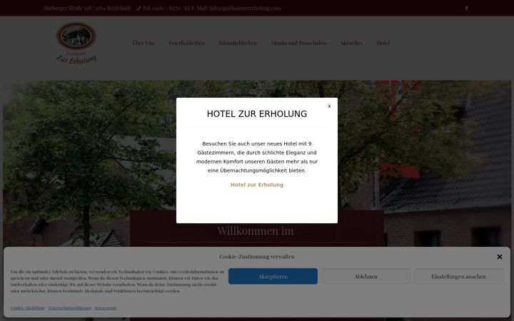 Screenshot of gasthauszurerholung.com