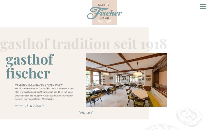 Screenshot of gasthof-fischer-altenstadt.de