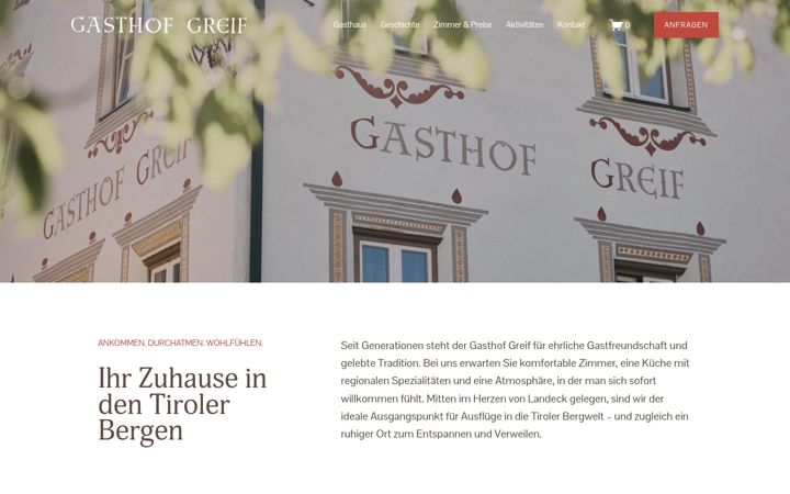Screenshot of gasthof-greif.at