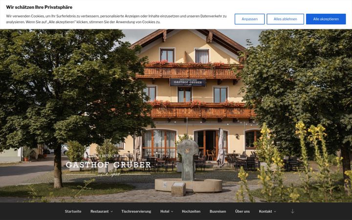 Screenshot of gasthof-gruber.de