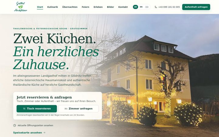 Screenshot of gasthof-hochsteiner.at