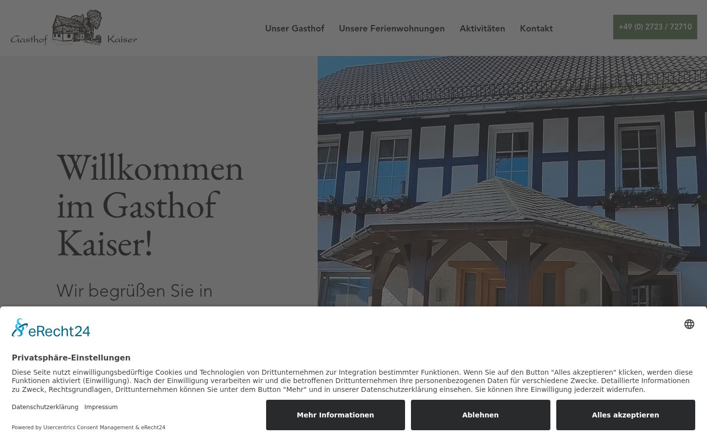 Screenshot of the consent banner shown before any interaction