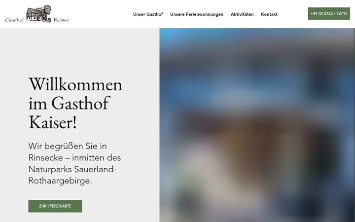 Képernyőkép: gasthof-kaiser-online.de