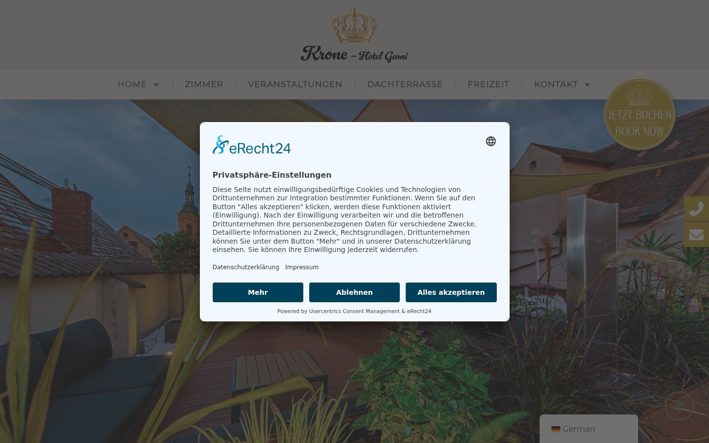 Screenshot tal-banner tal-kunsens muri qabel kwalunkwe interazzjoni