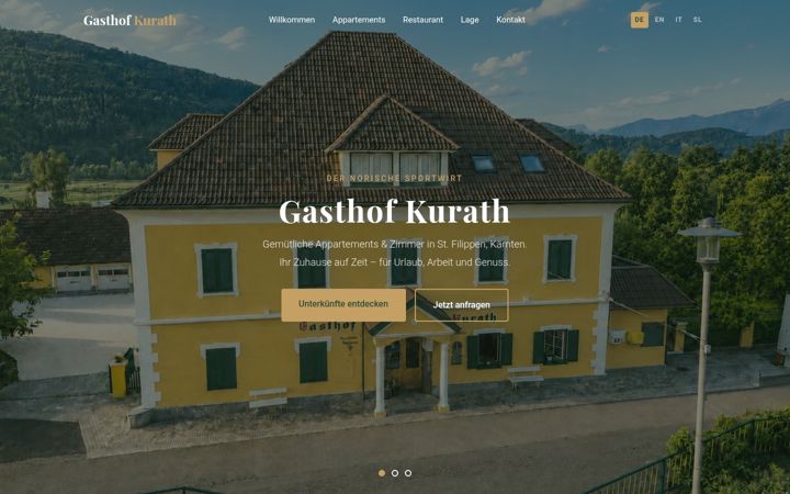 Screenshot of gasthof-kurath.at