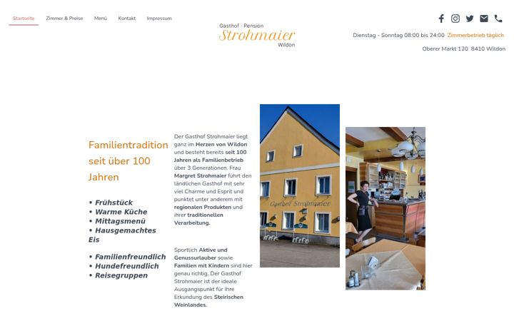 Screenshot of gasthof-pension-strohmaier.at