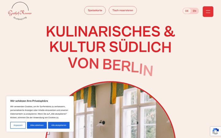 Screenshot of gasthof-reuner.de
