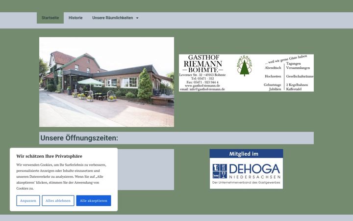 Screenshot of gasthof-riemann.de